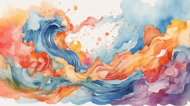 PSD abstract colour splash illustration background