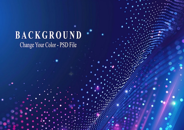 abstract colour wave dots on black background 3d big data network connection technology background