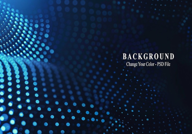abstract colour wave dots on black background 3d big data network connection technology background