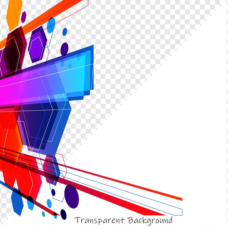 PSD abstract composition with geometric shapes and color gradients