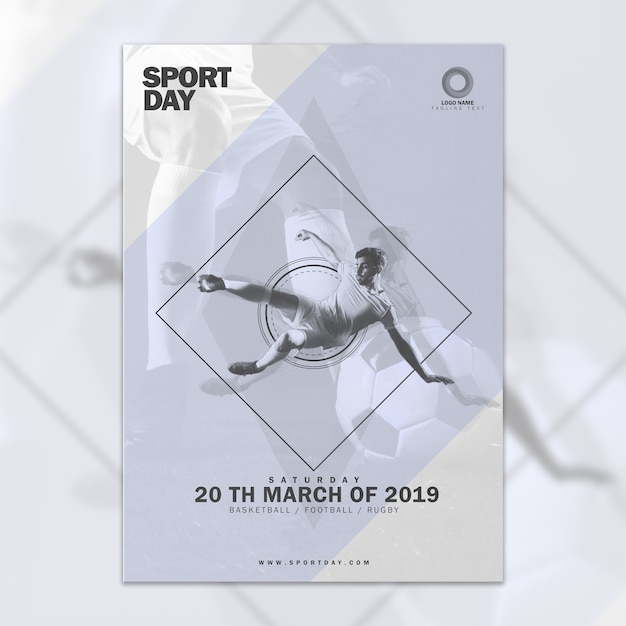 Abstract cover mockup with sports conept