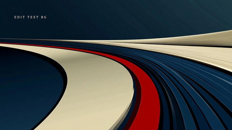 PSD abstract curved lines in red beige and blue shades creating a dynamic flowing composition