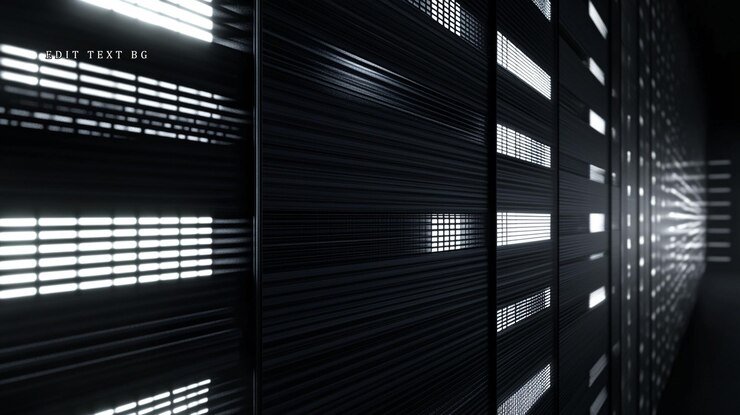 PSD abstract dark background with illuminated lines resembling a server rack or data center