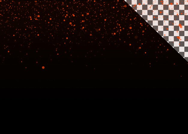 Abstract Dark Background with Orange Particles