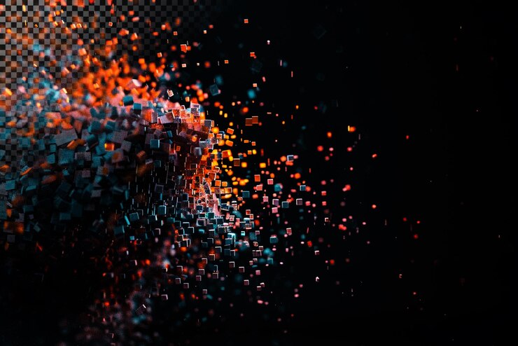 PSD abstract dark explosion