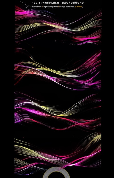 PSD abstract dark on transparent background