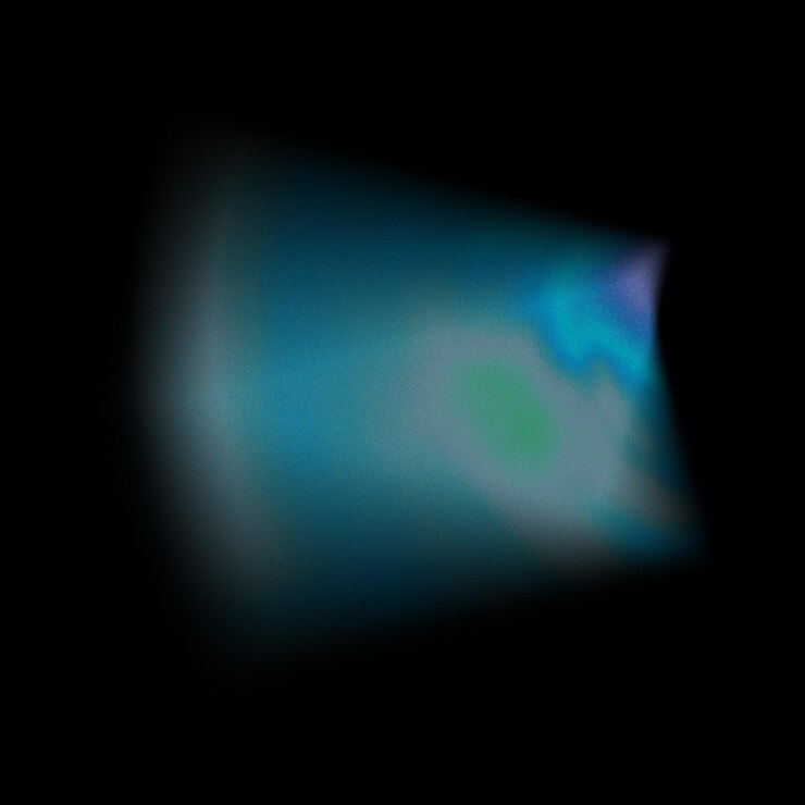 PSD abstract depiction of a celestial event with vibrant colors in a dark space