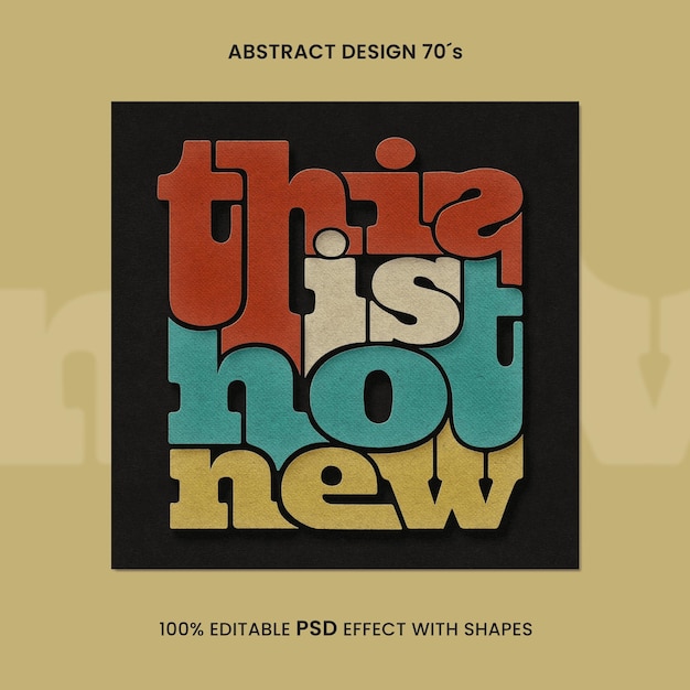 PSD abstract design 70s this is hot new template