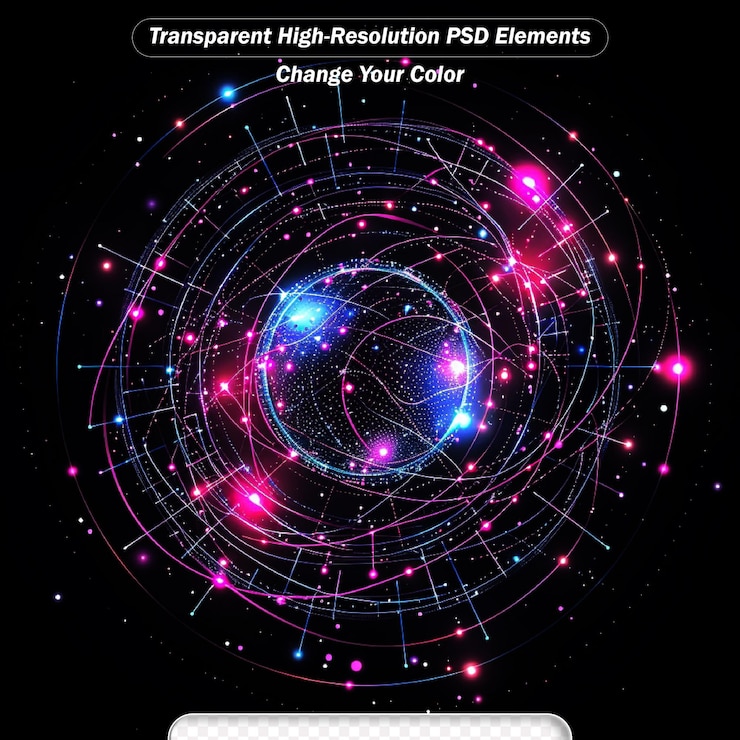 PSD abstract design made of particle systems and fractal graphics on the subject of science