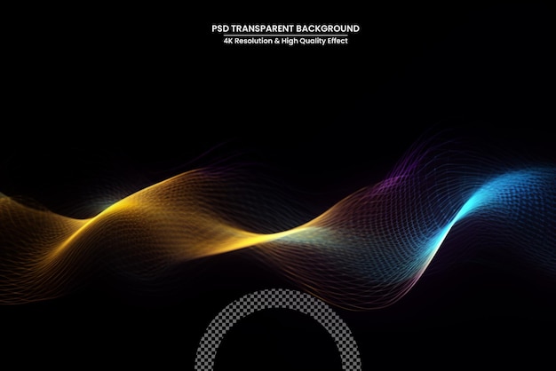 abstract design on a black background in the style of flowing lines dark colourful and futuristic chromatic waves