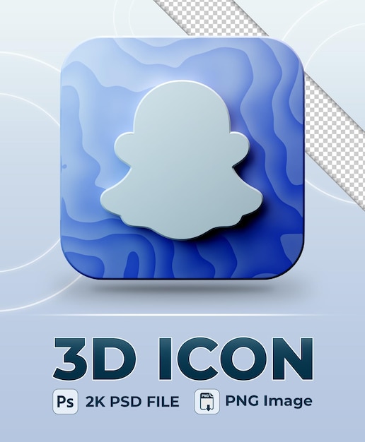 abstract design Social media 3d icon snapchat