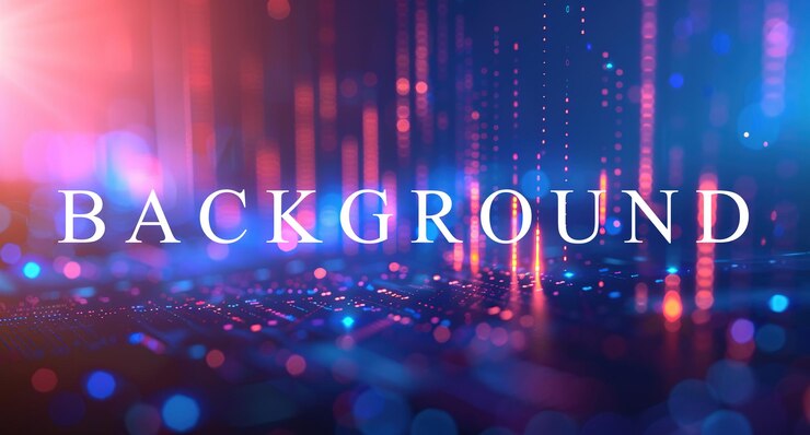 PSD abstract digital cityscape with red and blue lights