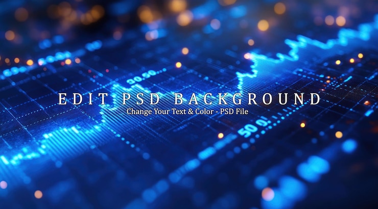 PSD 抽象的なデジタルデータグラフ