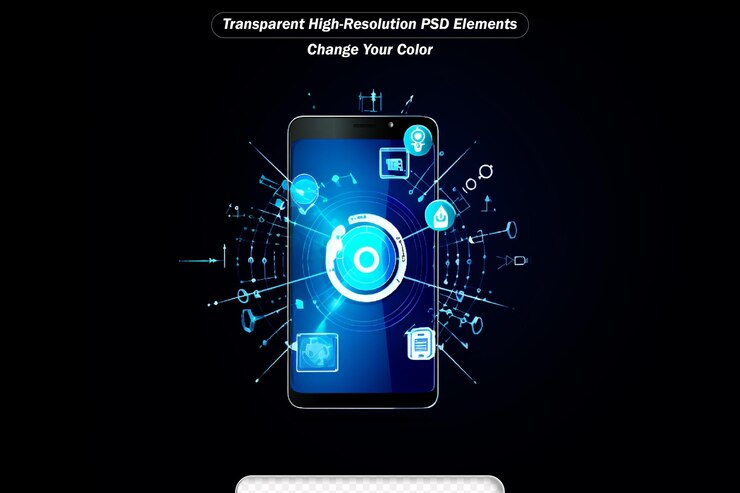 PSD abstract digital finance in the online world by mobile internet