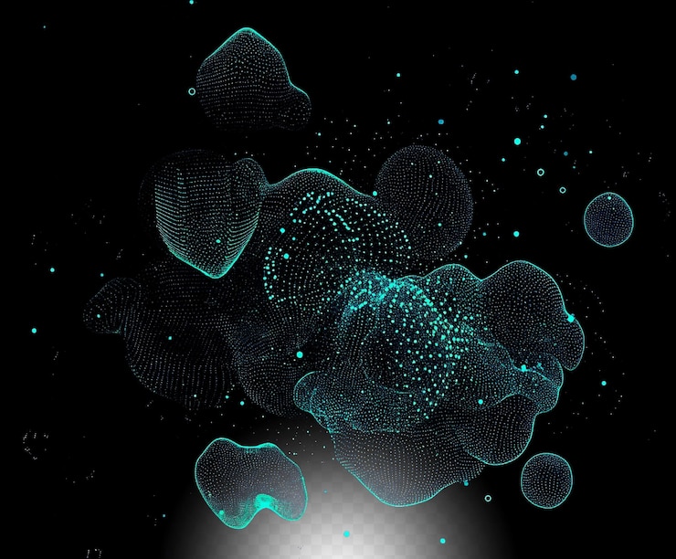 PSD abstract digital network