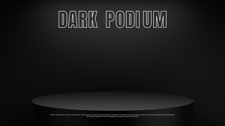 abstract donkere podium achtergrond 3d rendering