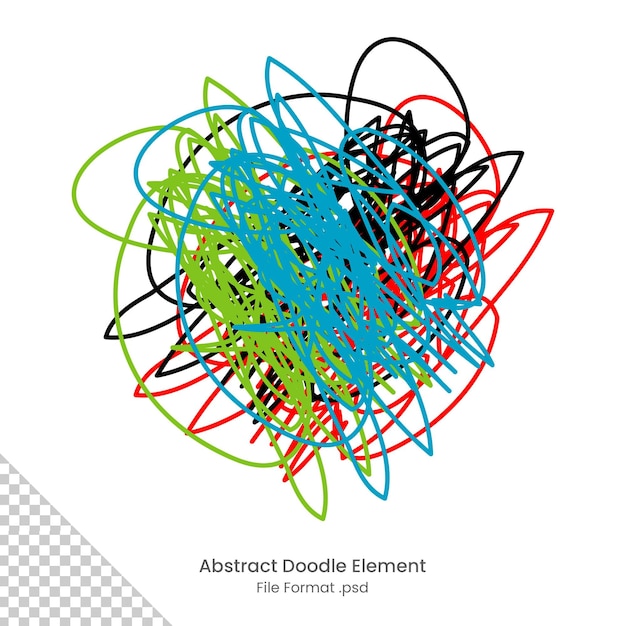 PSD abstract doodle element ontwerp transparante achtergrond bestandsformaat psd