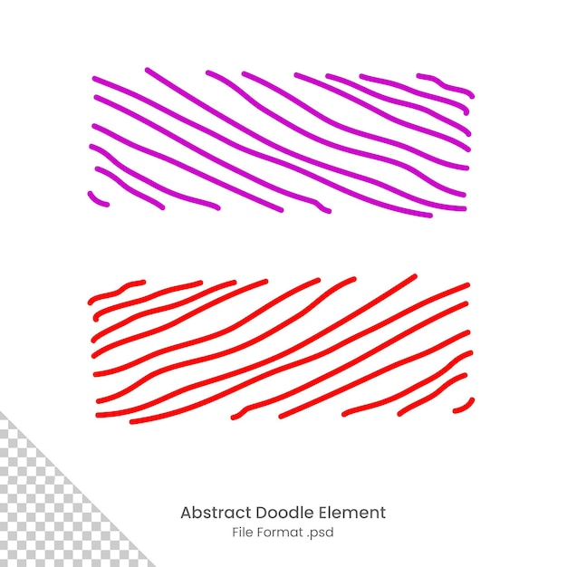 PSD abstract doodle vierkant element ontwerp transparante achtergrond bestandsformaat psd