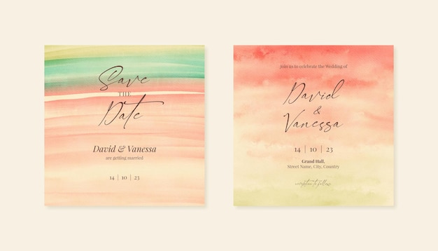 abstract editable wedding invitation template for social media posts