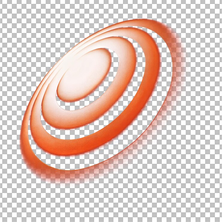 PSD 抽象的な<unk>円の螺旋のグラディエント オレンジ色の粒状の質感 柔らかい影 透明なpng