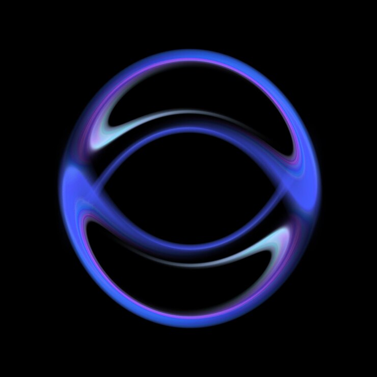 PSD abstract energy orb with a futuristic glow