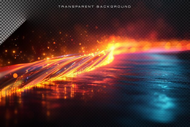 PSD abstract fire flame spark in transparent background