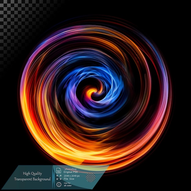 abstract fire and ice swirl