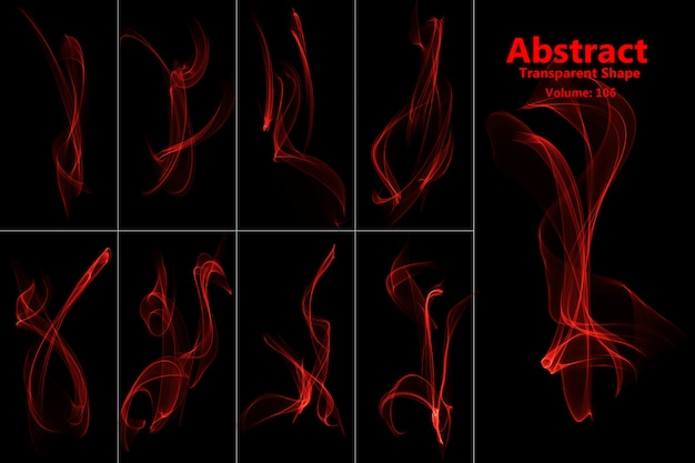 Abstract flames isolated shape