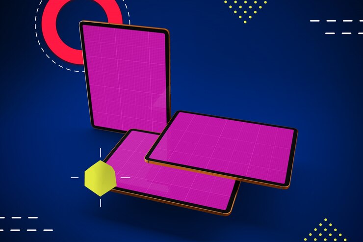 PSD abstract floating tablet pro
