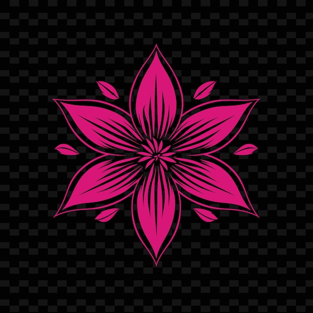 PSD abstract flower design on a black background
