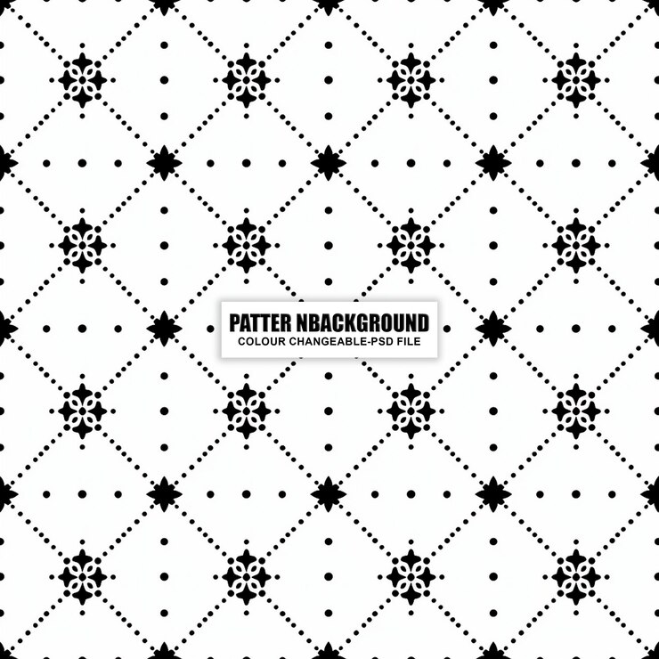 PSD abstract flower of four petals seamless pattern vintage background texture pattern