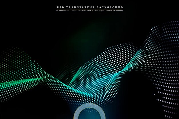PSD 투명한 배경에 추상적인 흐르는 선 디자인
