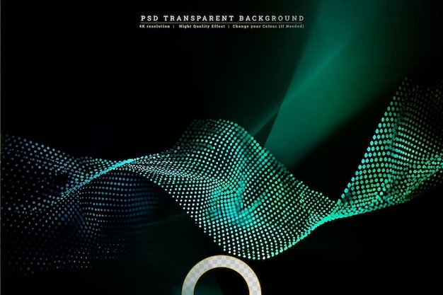 Abstract flowing lines design on transparent background