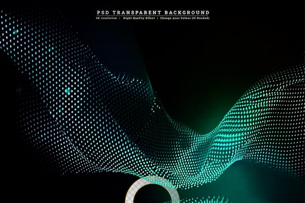 PSD abstract flowing lines design on transparent background