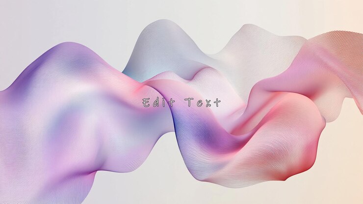 PSD abstract flowing pastel fabric wave