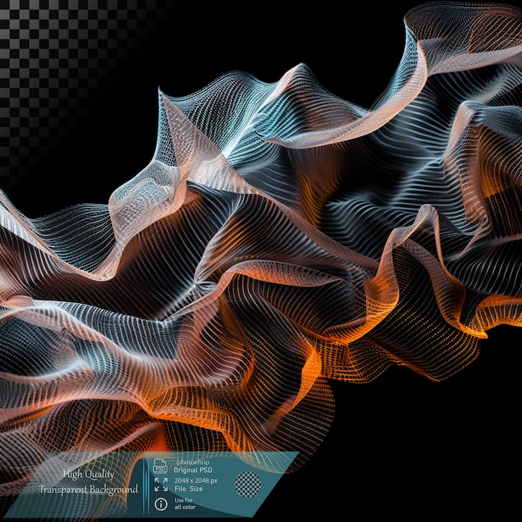 PSD abstract flowing waves