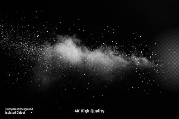 abstract fog particle effect isolated on a black background