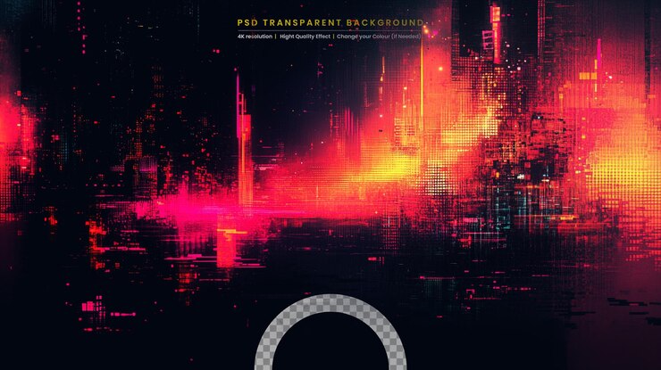 PSD abstract fractal light background