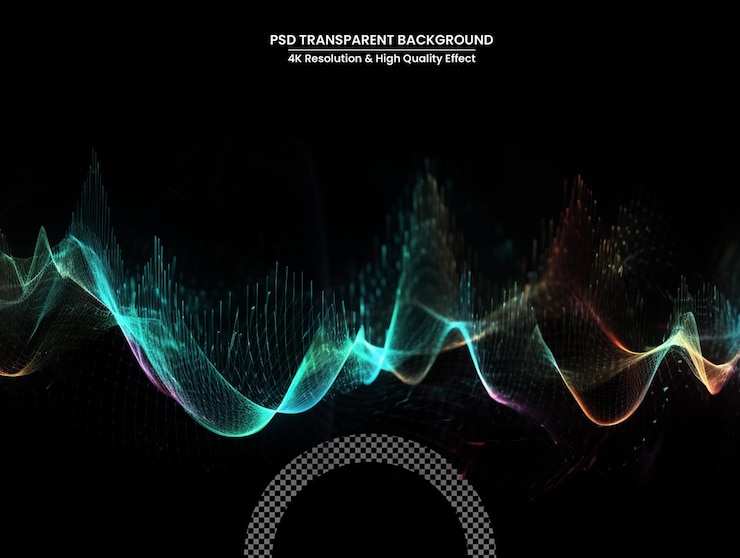 PSD abstract futuristic background with glowing neon moving high speed wave lines