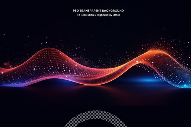 PSD sfondo futuristico astratto con neon luminosi che muovono linee d'onda ad alta velocità