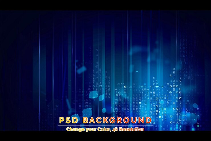 PSD abstract futuristic electronic circuit technology background