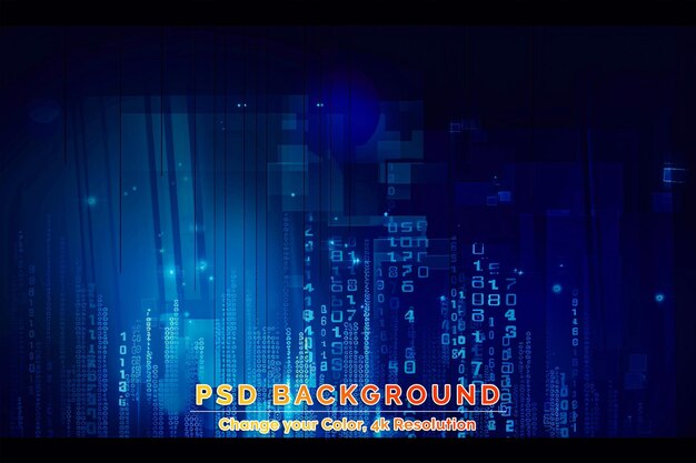 PSD abstract futuristic electronic circuit technology background