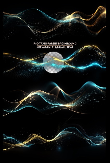 PSD abstract futuristic wave background