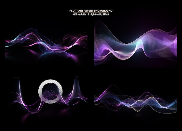 PSD abstract futuristic wave background