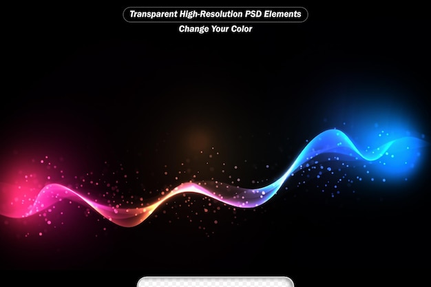 PSD abstract futuristic wave transparent background