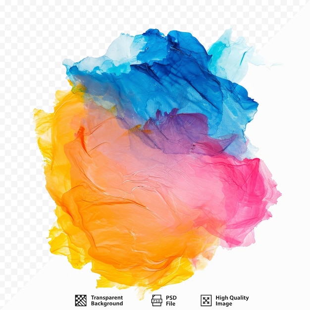 PSD abstract gekleurd papier gekleurde verfvlekken geïsoleerd op witte geïsoleerde achtergrond