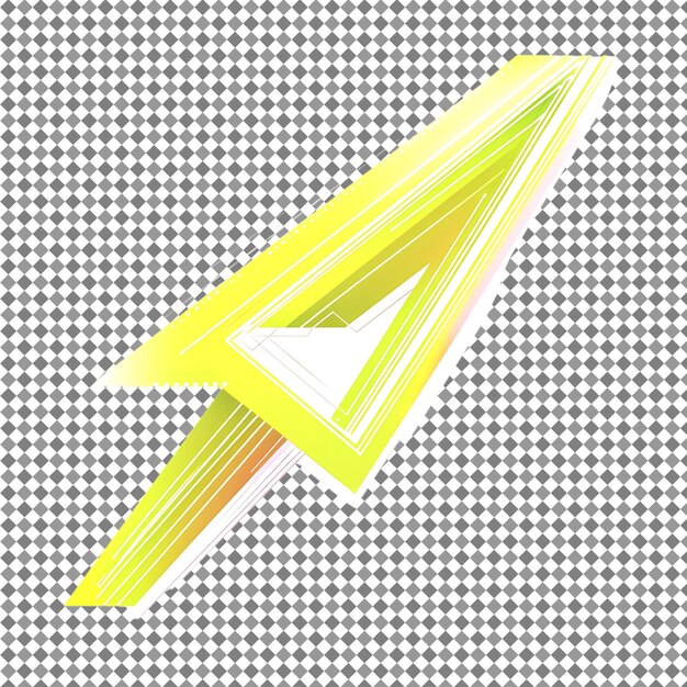 Abstract Geometric Arrow with a Gradient Effect for UI Design