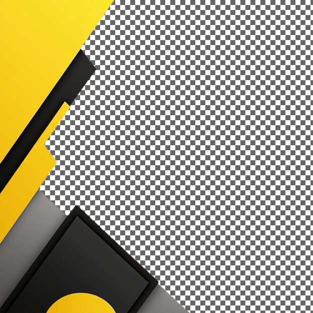 Abstract geometric background design with yellow and black shapes