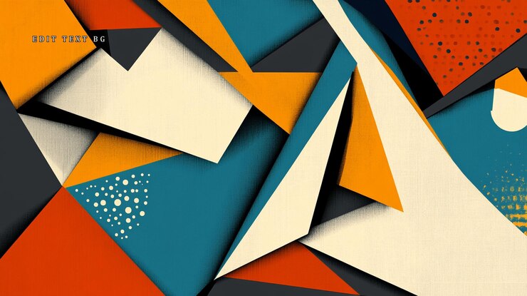 PSD abstract geometric background with vibrant colors and layered shapes
