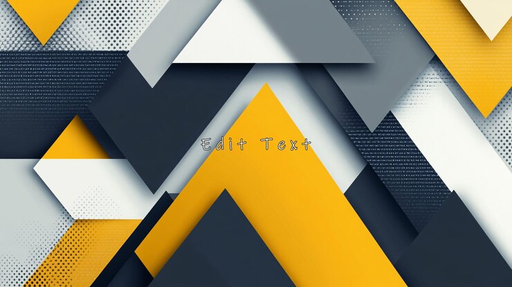 PSD abstract geometric background with yellow gray and white triangles